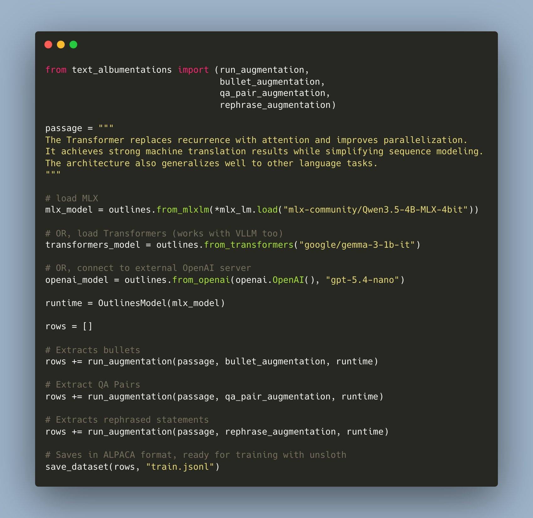 text-albumentations PyPI project preview